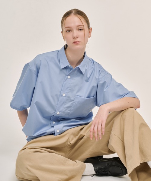 WETTEMPT(ウィテンプト)の「DRAWSTRING REGULAR S/S SHIRT / ドローコードレギュラーS/Sシャツ(シャツ/ブラウス・メンズ・ブラック/サックスブルー/チャコールグレー・SMALL/MEDIUM/LARGE)」の19枚目の写真