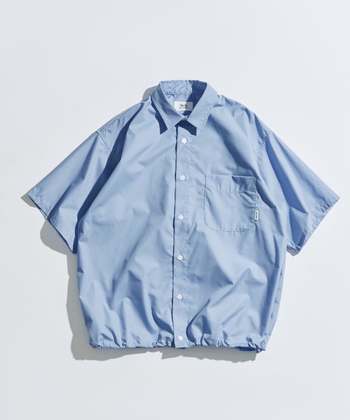 WETTEMPT(ウィテンプト)の「DRAWSTRING REGULAR S/S SHIRT / ドローコードレギュラーS/Sシャツ(シャツ/ブラウス・メンズ・ブラック/サックスブルー/チャコールグレー・SMALL/MEDIUM/LARGE)」の4枚目の写真