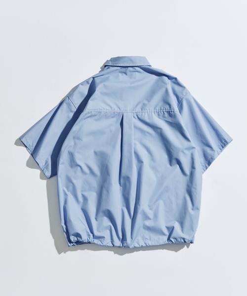 WETTEMPT(ウィテンプト)の「DRAWSTRING REGULAR S/S SHIRT / ドローコードレギュラーS/Sシャツ(シャツ/ブラウス・メンズ・ブラック/サックスブルー/チャコールグレー・SMALL/MEDIUM/LARGE)」の5枚目の写真
