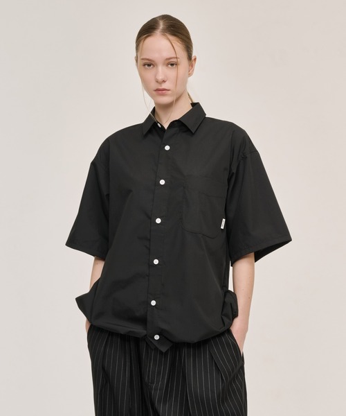 WETTEMPT(ウィテンプト)の「DRAWSTRING REGULAR S/S SHIRT / ドローコードレギュラーS/Sシャツ(シャツ/ブラウス・メンズ・ブラック/サックスブルー/チャコールグレー・SMALL/MEDIUM/LARGE)」の21枚目の写真
