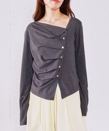 【ONかわ】2wayアシメボタンカットTOPS