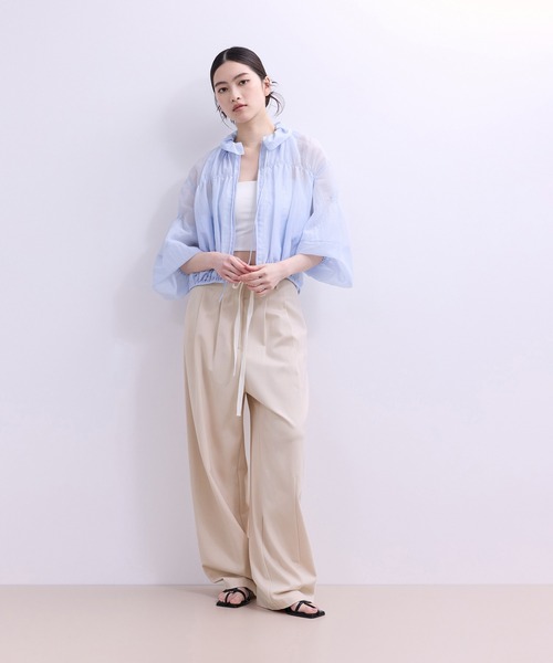 ADAM ET ROPE'（アダムエロペ）の「【WEB限定】ハイウエストカーブパンツ（その他パンツ・レディース・オフホワイト/ブラック/キャメル・34/36/38）」の5枚目の写真