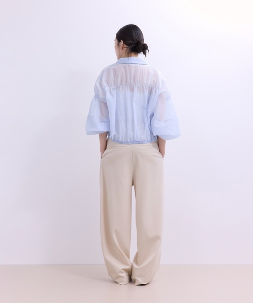 ADAM ET ROPE'（アダムエロペ）の「【WEB限定】ハイウエストカーブパンツ（その他パンツ・レディース・オフホワイト/ブラック/キャメル・34/36/38）」の6枚目の写真