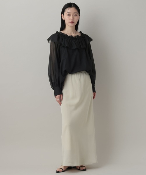 A part by(アパートバイ)の「オフショルブラウス(シャツ/ブラウス・レディース・ブラック/オフホワイト/ライトグリーン・FREE)」の10枚目の写真