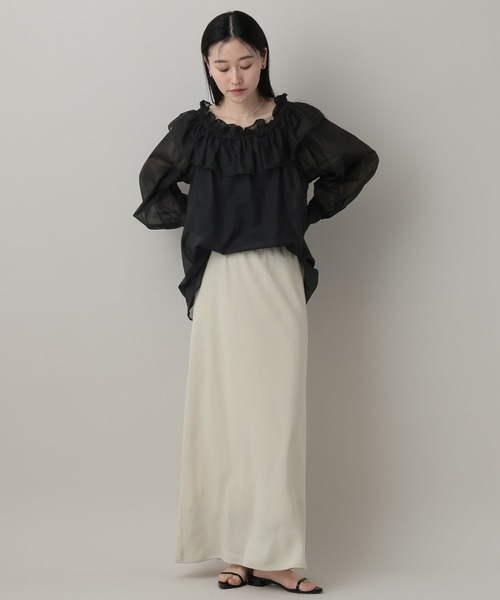 A part by(アパートバイ)の「オフショルブラウス(シャツ/ブラウス・レディース・ブラック/オフホワイト/ライトグリーン・FREE)」の11枚目の写真