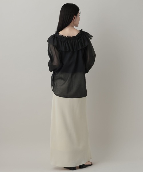 A part by(アパートバイ)の「オフショルブラウス(シャツ/ブラウス・レディース・ブラック/オフホワイト/ライトグリーン・FREE)」の13枚目の写真