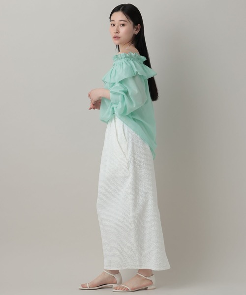 A part by(アパートバイ)の「オフショルブラウス(シャツ/ブラウス・レディース・ブラック/オフホワイト/ライトグリーン・FREE)」の19枚目の写真