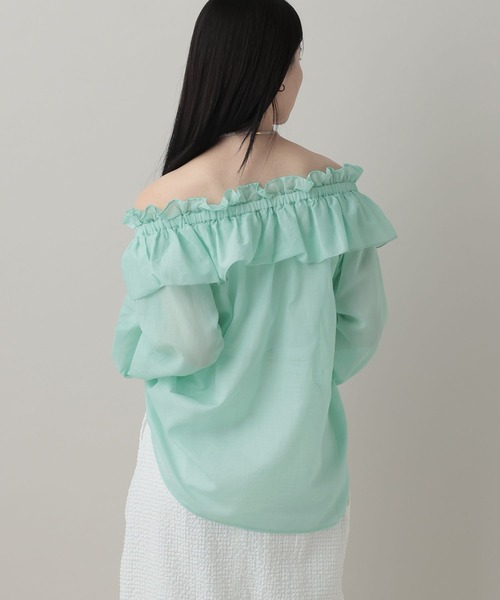 A part by(アパートバイ)の「オフショルブラウス(シャツ/ブラウス・レディース・ブラック/オフホワイト/ライトグリーン・FREE)」の21枚目の写真