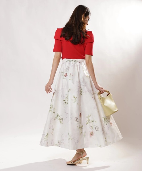 JUSGLITTY(ジャスグリッティー)の「シアーボタニカルスカート(スカート・レディース・ブルー/レッド・0/1/2)」の7枚目の写真