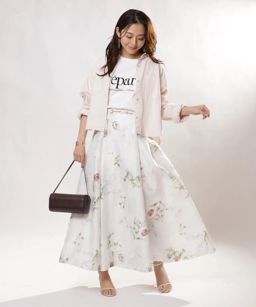 JUSGLITTY(ジャスグリッティー)の「シアーボタニカルスカート(スカート・レディース・ブルー/レッド・0/1/2)」の11枚目の写真