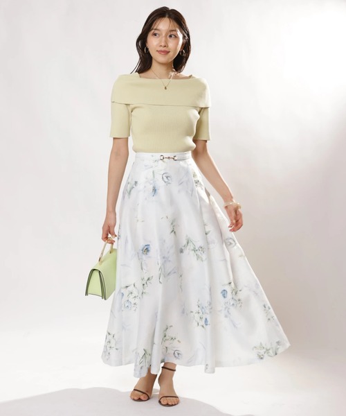 JUSGLITTY(ジャスグリッティー)の「シアーボタニカルスカート(スカート・レディース・ブルー/レッド・0/1/2)」の15枚目の写真