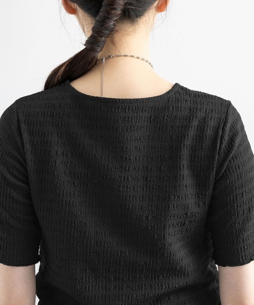 RAGEBLUE（レイジブルー）の「裾レイヤードシャーリングトップス（Tシャツ/カットソー・レディース・ホワイト/ブラック・FREE）」の16枚目の写真