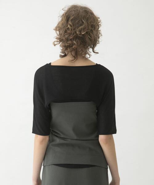 LAATO(ラート)の「mix layered tee(Tシャツ/カットソー・レディース・オリーブ/ブラック/パープル系その他・FREE)」の4枚目の写真