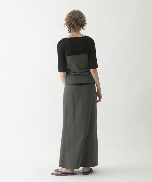 LAATO(ラート)の「mix layered tee(Tシャツ/カットソー・レディース・オリーブ/ブラック/パープル系その他・FREE)」の7枚目の写真
