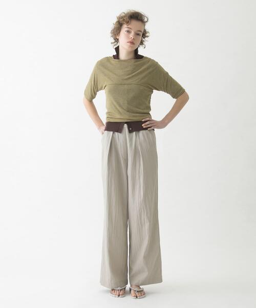 LAATO(ラート)の「mix layered tee(Tシャツ/カットソー・レディース・オリーブ/ブラック/パープル系その他・FREE)」の15枚目の写真