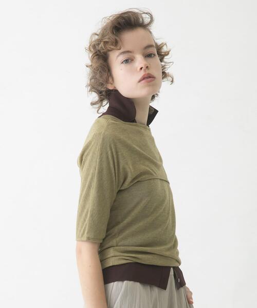 LAATO(ラート)の「mix layered tee(Tシャツ/カットソー・レディース・オリーブ/ブラック/パープル系その他・FREE)」の18枚目の写真