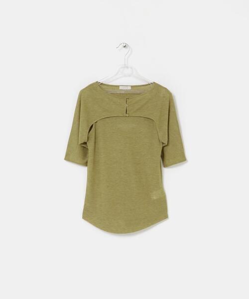 LAATO(ラート)の「mix layered tee(Tシャツ/カットソー・レディース・オリーブ/ブラック/パープル系その他・FREE)」の20枚目の写真