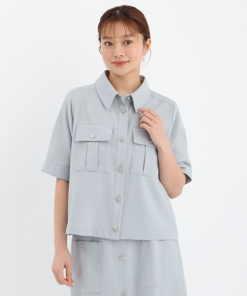 Andemiu（アンデミュウ）の「ポケツキボタンシャツ659113（シャツ/ブラウス・レディース・ベージュ/ブルー/ブラック・FREE）」の11枚目の写真