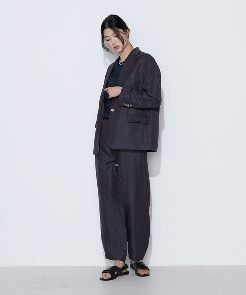 K.T KIYOKO TAKASE（キヨコタカセ）の「コットンスムース パールTシャツ（Tシャツ/カットソー・レディース・ネイビー/ホワイト/トップグレー/ミント/ブラウン・7号/9号）」の18枚目の写真