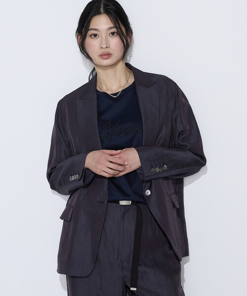K.T KIYOKO TAKASE（キヨコタカセ）の「コットンスムース パールTシャツ（Tシャツ/カットソー・レディース・ネイビー/ホワイト/トップグレー/ミント/ブラウン・7号/9号）」の19枚目の写真