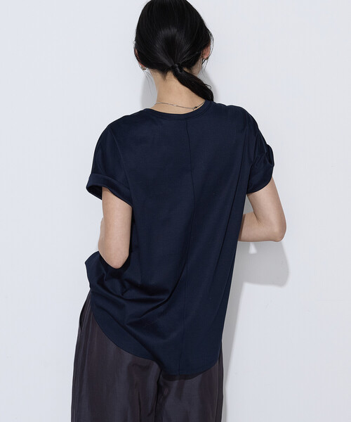 K.T KIYOKO TAKASE（キヨコタカセ）の「コットンスムース パールTシャツ（Tシャツ/カットソー・レディース・ネイビー/ホワイト/トップグレー/ミント/ブラウン・7号/9号）」の22枚目の写真