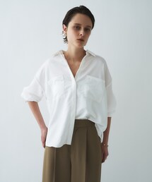 cloenc | 【手洗い可】サテンスキッパーシャツ(シャツ/ブラウス)