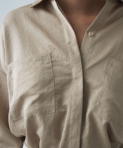 cloenc（クロエンス）の「【手洗い可】サテンスキッパーシャツ（シャツ/ブラウス・レディース・ライトイエロー系/ホワイト/ネイビー/ライトベージュ・02/01）」の17枚目の写真