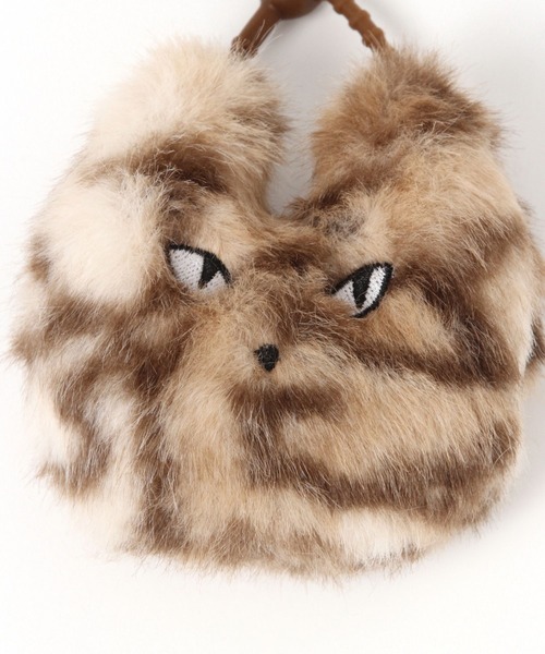 studio CLIP（スタディオクリップ）の「ネコ顔チャーム（ピアス（両耳用）・レディース・ホワイト/グレー/ブラウン・FREE）」の10枚目の写真