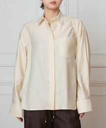 IENA LA BOUCLE | IENA LA BOUCLE コットンサテンシャツ(シャツ/ブラウス)