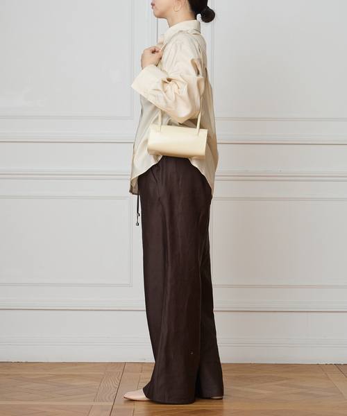 IENA LA BOUCLE（イエナラブークル）の「IENA LA BOUCLE コットンサテンシャツ（シャツ/ブラウス・レディース・ベージュ/ブラウン/アイボリー・FREE）」の12枚目の写真