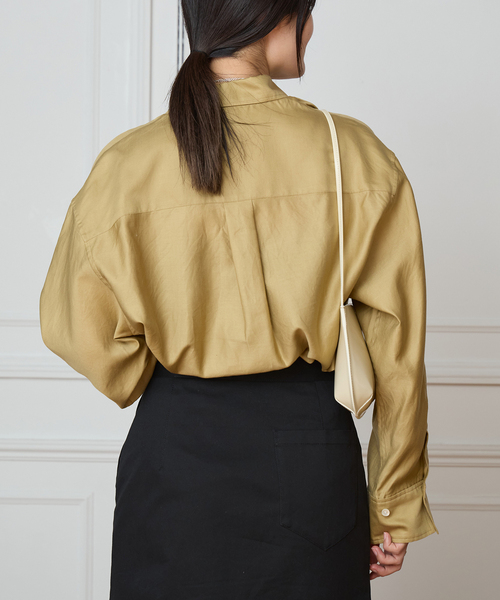 IENA LA BOUCLE コーマサテン スモックシャツ IENA(イエナ)の「IENA LA BOUCLE コーマサテン スモックシャツ◇」 - PARTE