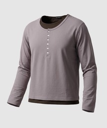 NOCTO ARCHIVE（ノクトアーカイブ）の「《2枚セット》NOCTO ARCHIVE/ノクト アーカイブ Layered Henley L/S（Tシャツ/カットソー）」