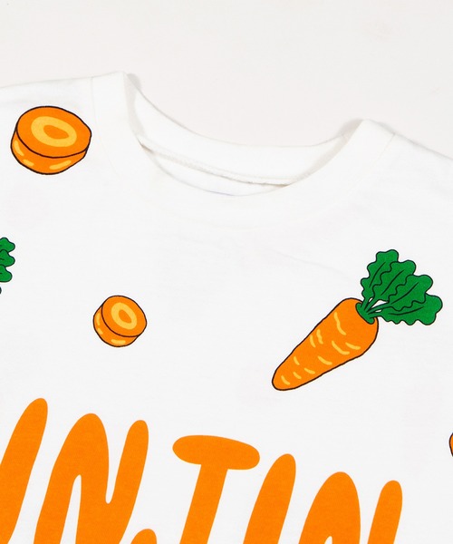 PUNYUS(プニュズ)の「【新サイズ】フード総柄Tシャツ(NINJIN・LEMON・EDAMAME)(Tシャツ/カットソー・レディース・オレンジ/イエロー/グリーン・1/5/4/3/2)」の4枚目の写真