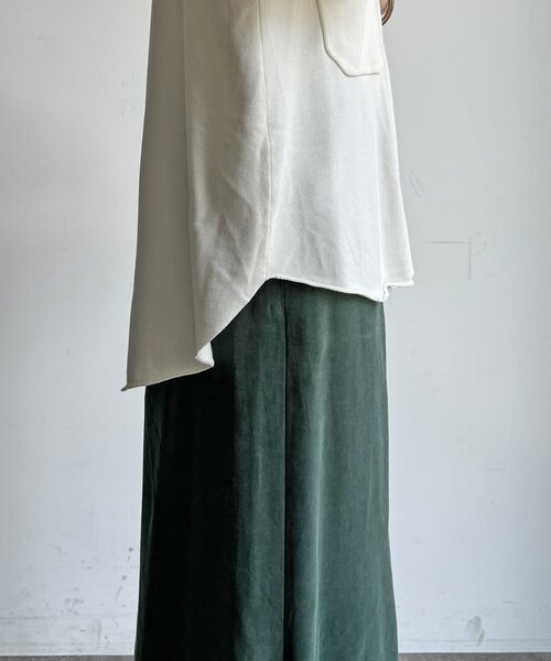 DouDou（ドゥドゥ）の「【WEB限定】ニット異素材切替シャツ（ニット/セーター・レディース・オフホワイト/ブラック・FREE）」の3枚目の写真