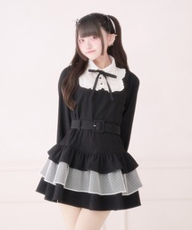 Pal elfy（パルエルフィー）の「リボン付きドットチュールティアード
