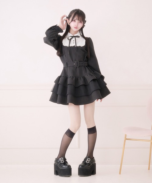 Pal elfy（パルエルフィー）の「リボン付きドットチュールティアード