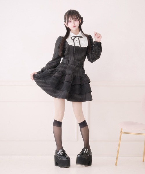 Pal elfy（パルエルフィー）の「リボン付きドットチュールティアード
