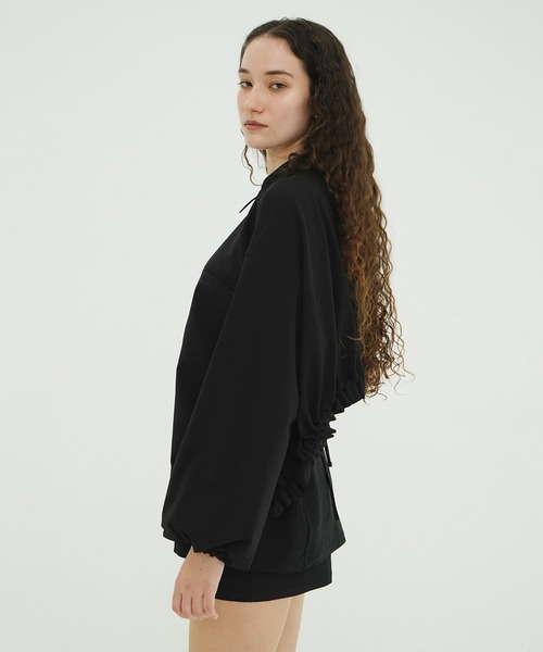 【タイムセール中‼️】2WAY GATHER RASH GUARD BLOUSE セール】2WAY GATHER RASH GUARD BLOUSE（ラッシュガード）｜CLANE