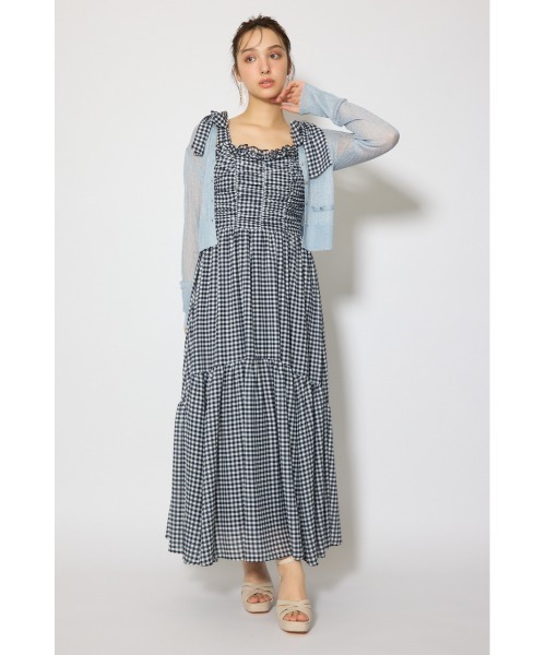 rienda（リエンダ）の「【森香澄さん着用】スカラップクロップドニットカーディガン 春服 夏服（カーディガン/ボレロ・レディース・ブラック/ブルー/ホワイト/レッド/ピンク・FREE）」の18枚目の写真