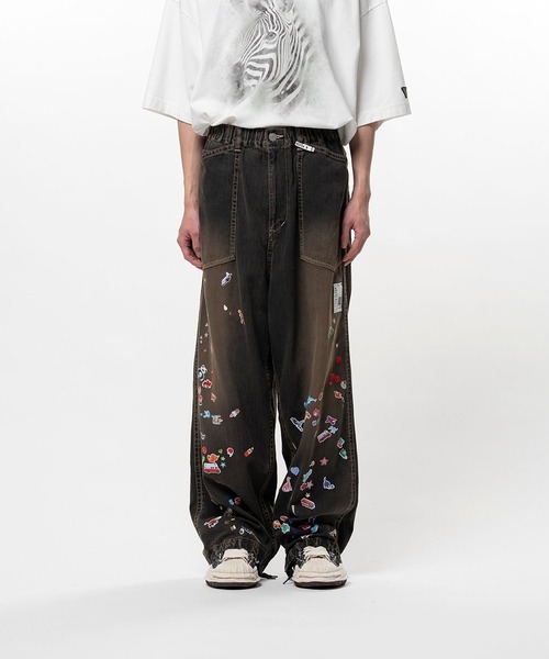 Maison MIHARA YASUHIRO(メゾンミハラヤスヒロ)の「【MIHARAYASUHIRO/ミハラヤスヒロ】BAKER JEANS w STICKER(デニムパンツ・メンズ・ブラック/インディゴブルー・46/44/48)」の12枚目の写真