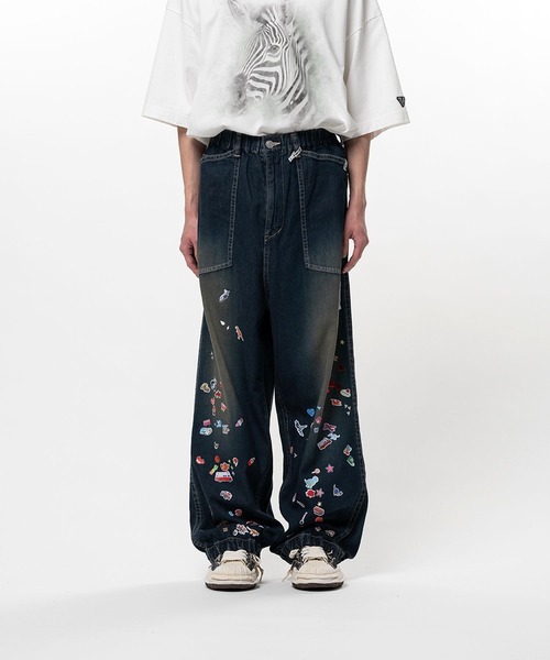 Maison MIHARA YASUHIRO(メゾンミハラヤスヒロ)の「【MIHARAYASUHIRO/ミハラヤスヒロ】BAKER JEANS w STICKER(デニムパンツ・メンズ・ブラック/インディゴブルー・46/44/48)」の8枚目の写真