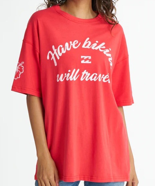 BILLABONG(ビラボン)の「BILLABONG/ビラボン 半袖 Tシャツ UVカット GRAHIC LOOSE FIT COOL DRY TEE BG01C211(Tシャツ/カットソー・レディース・ホワイト×イエロー/レッド・M/L)」の2枚目の写真
