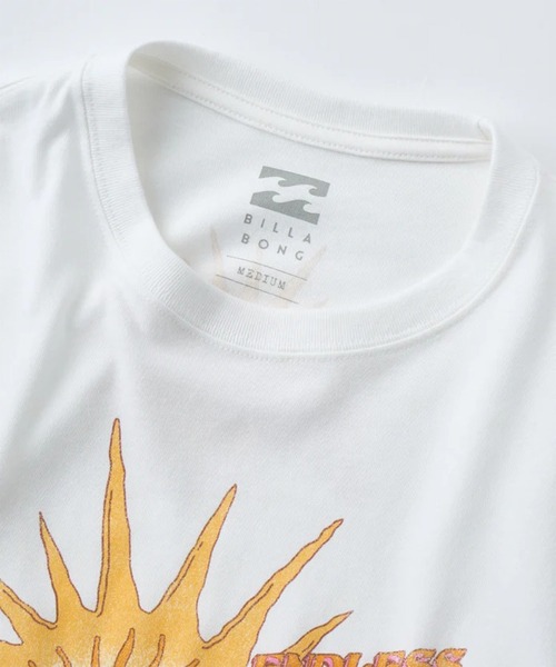 BILLABONG(ビラボン)の「BILLABONG/ビラボン 半袖 Tシャツ UVカット GRAHIC LOOSE FIT COOL DRY TEE BG01C211(Tシャツ/カットソー・レディース・ホワイト×イエロー/レッド・M/L)」の5枚目の写真