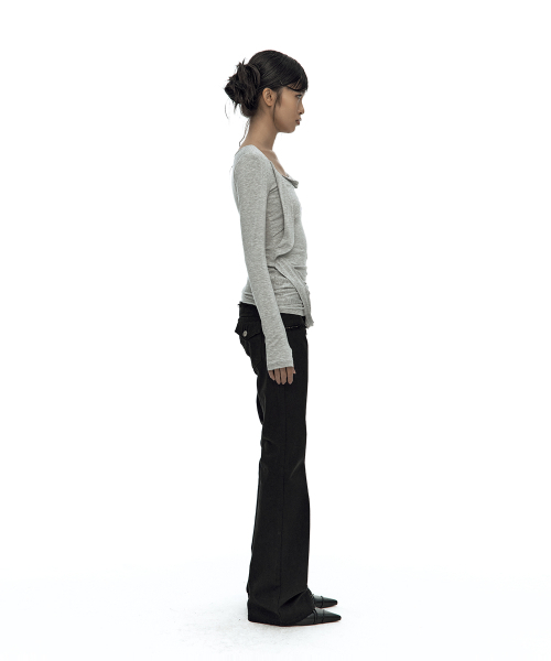 KASHIKO(カシコ)の「Drape Asymmetric Long Sleeve Gray(Tシャツ/カットソー・レディース・その他・FREE)」の10枚目の写真