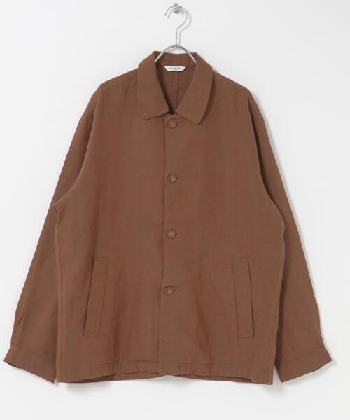 URBAN RESEARCH DOORS（アーバンリサーチドアーズ）の「シルケットリネン シャツジャケット（その他アウター・メンズ・ブラウン/アイボリー/スミクロ・MEDIUM/LARGE）」の22枚目の写真