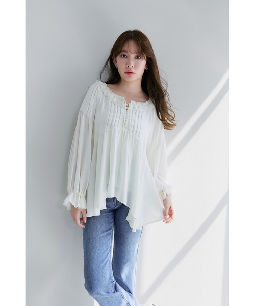 Her lip to(ハーリップトゥー)の「Fionna Lace Blouse(シャツ/ブラウス・レディース・ホワイト・S/M)」の2枚目の写真