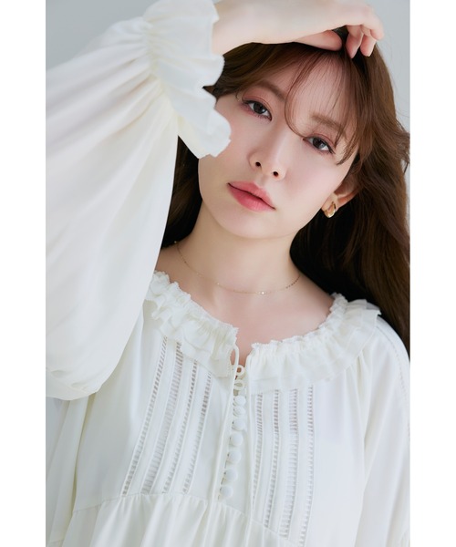 Her lip to(ハーリップトゥー)の「Fionna Lace Blouse(シャツ/ブラウス・レディース・ホワイト・S/M)」の3枚目の写真