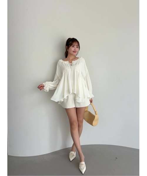 Her lip to(ハーリップトゥー)の「Fionna Lace Blouse(シャツ/ブラウス・レディース・ホワイト・S/M)」の6枚目の写真