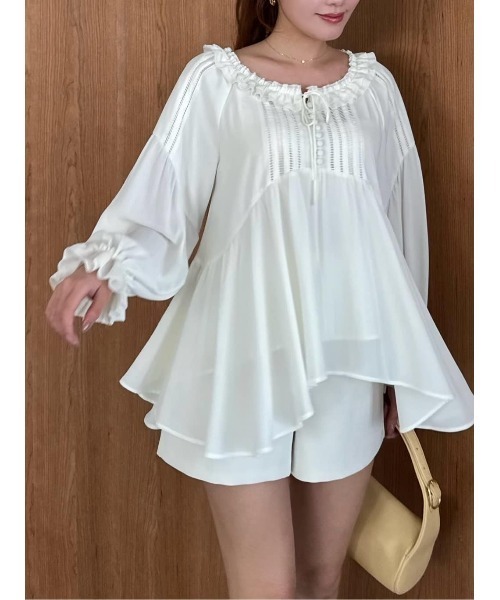 Her lip to(ハーリップトゥー)の「Fionna Lace Blouse(シャツ/ブラウス・レディース・ホワイト・S/M)」の7枚目の写真