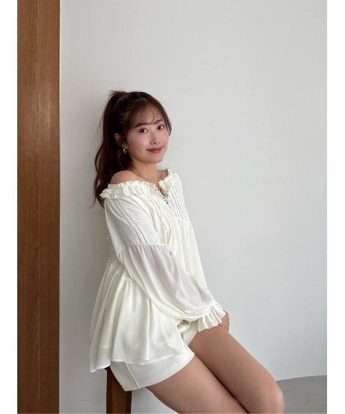 Her lip to(ハーリップトゥー)の「Fionna Lace Blouse(シャツ/ブラウス・レディース・ホワイト・S/M)」の8枚目の写真